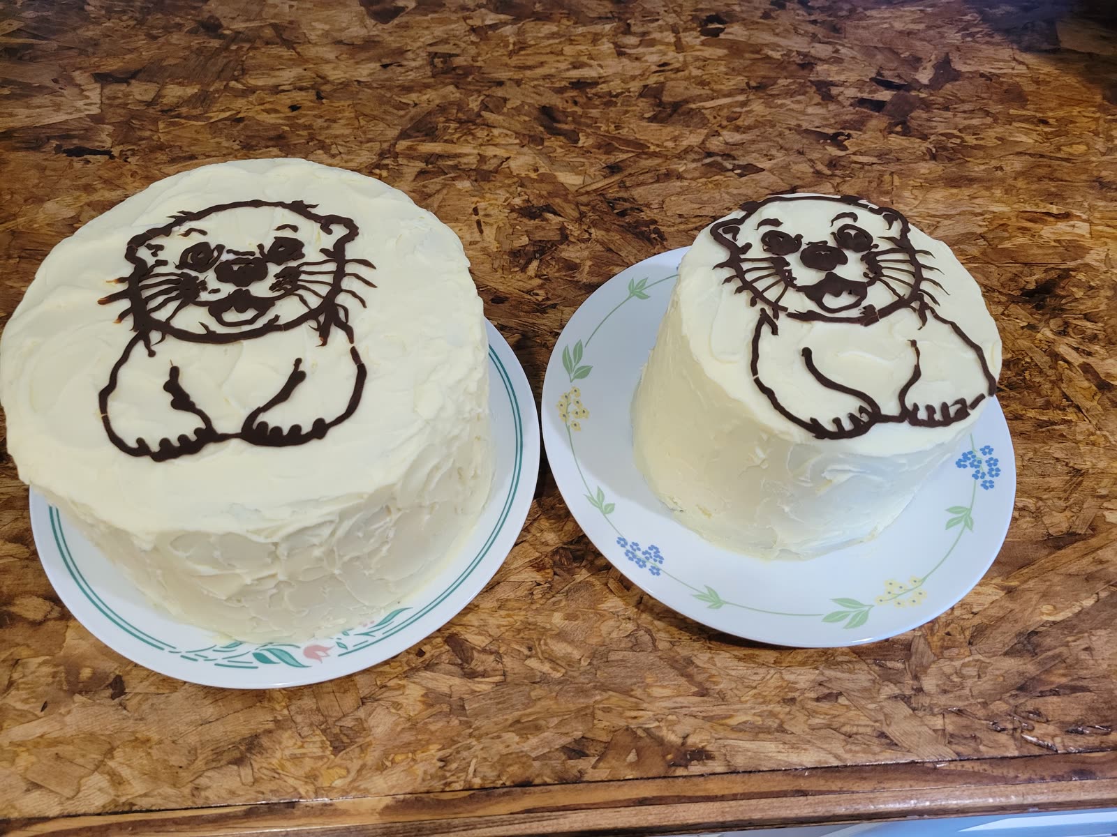 A homemade birthday cake ready to celebrate